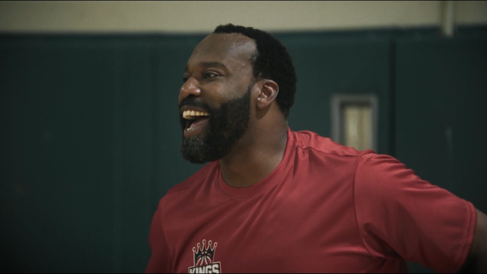 Last Shot — the Kings coach laughing at practice